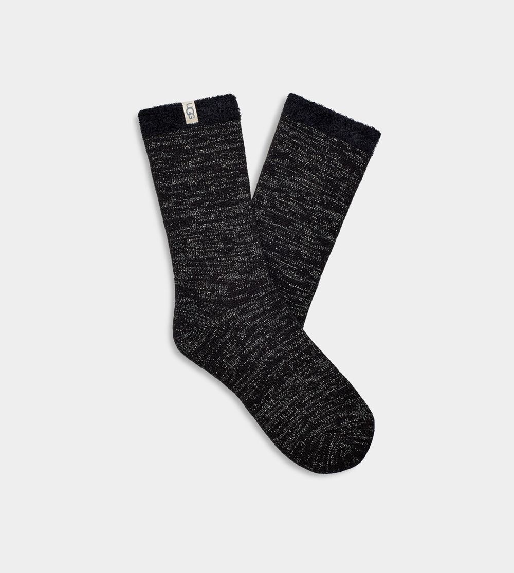 Ugg Socks Canada - Ugg Women's Josephine Sparkle Fleece Black / Silver